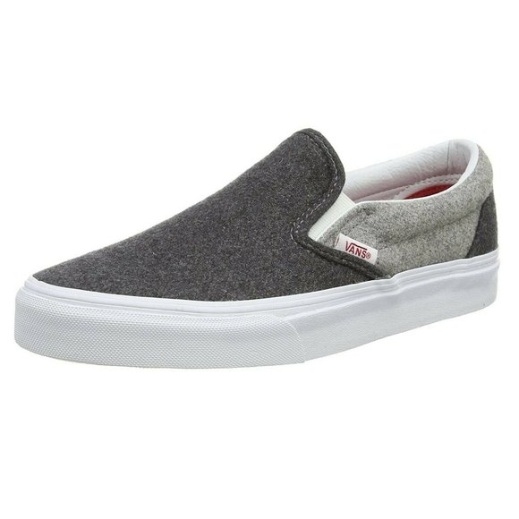 Vans Classic Slip On Wool Sport Pewter Gray Womens - Picture 2 of 3